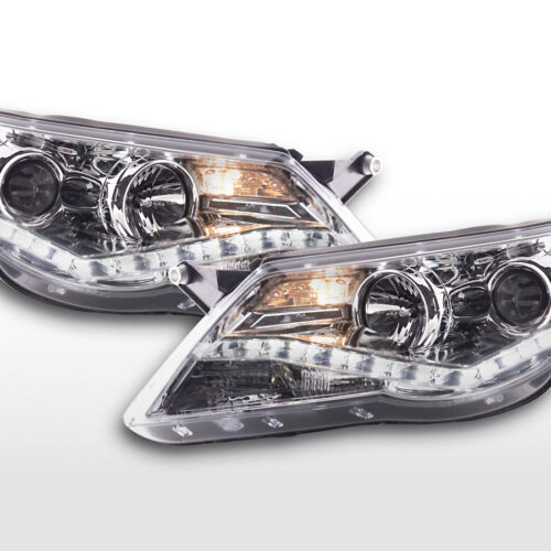 Scheinwerfer Set Daylight LED Tagfahrlicht VW Tiguan  07-11 chrom