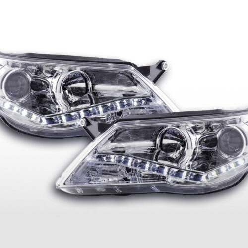 Scheinwerfer Set Daylight LED TFL-Optik VW Tiguan  07-11 chrom für Rechtslenker