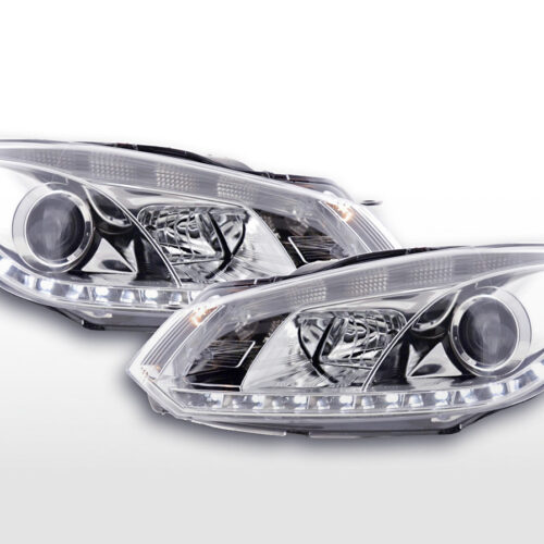 Scheinwerfer Set Daylight LED Tagfahrlicht VW Golf 6 Typ 1K  08- chrom für Rechtslenker