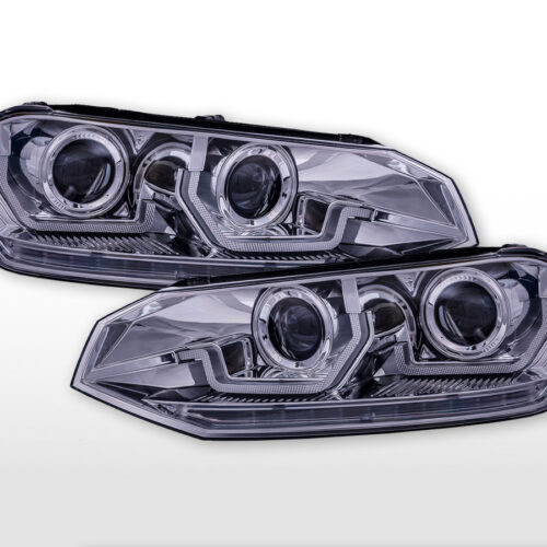 Scheinwerfer Set LED Tagfahrlicht VW Polo VI Typ AW Bj. 17-21 chrom für Rechtslenker