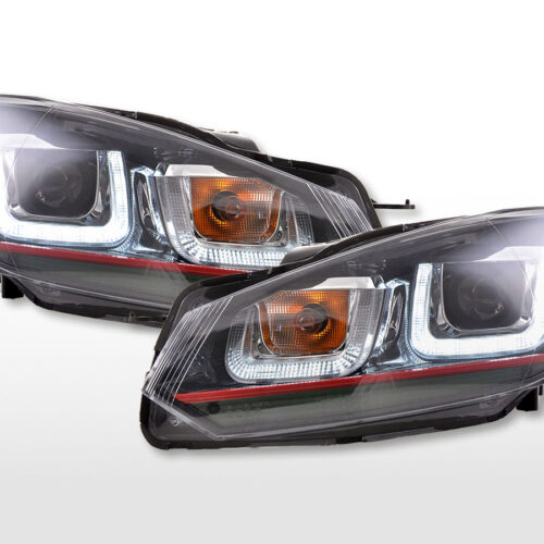 Scheinwerfer Set Daylight LED Tagfahrlicht VW Golf 6  08-12 schwarz