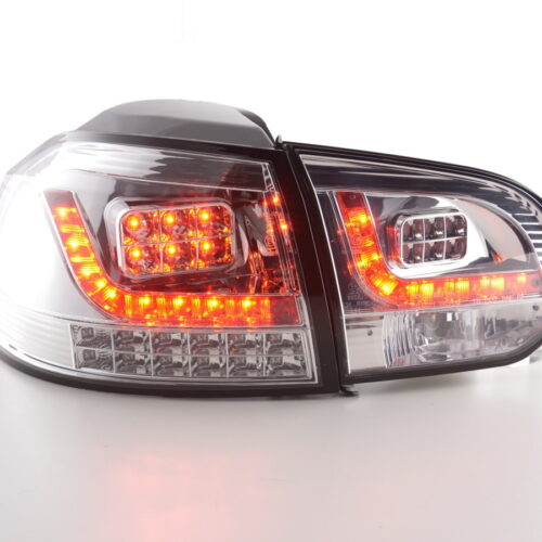 LED Rückleuchten Set VW Golf 6 Typ 1K  2008-2012 chrom mit Led Blinker für Rechtslenker