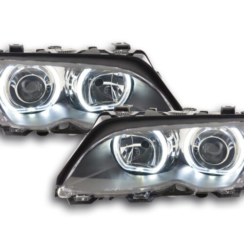 Scheinwerfer Angel Eyes LED BMW 3er E46  01-03 schwarz