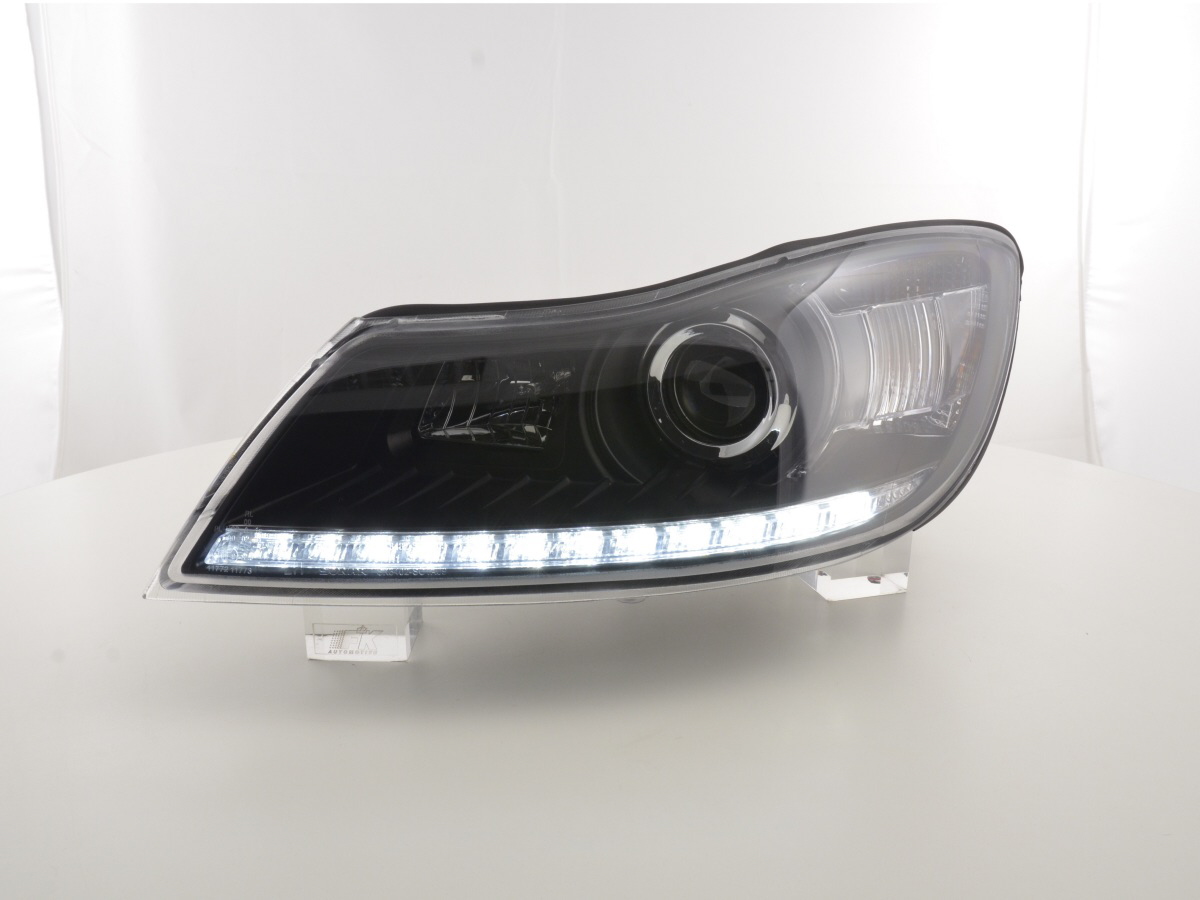 Scheinwerfer Set Daylight LED Tagfahrlicht Skoda Oktavia ab  2009 schwarz