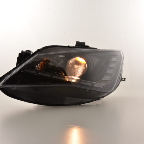 Scheinwerfer Set Daylight LED TFL-Optik Seat Ibiza 6J  ab 2012 schwarz