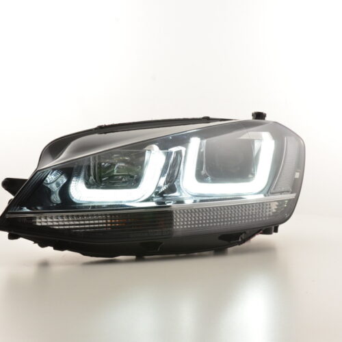 Scheinwerfer Set Daylight LED Tagfahrlicht VW Golf 7  ab 2012 schwarz/chrom